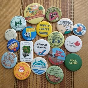 Collection of Vintage 80's 90's Pin Buttons